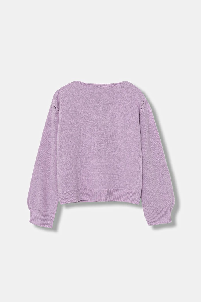 United Colors of Benetton sweter z dodatkiem wełny dziecięcy 126WC108Q.G.seasonal fioletowy AW25