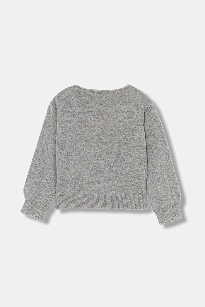 United Colors of Benetton sweter z dodatkiem wełny dziecięcy 126WC108Q.G.seasonal szary AW25