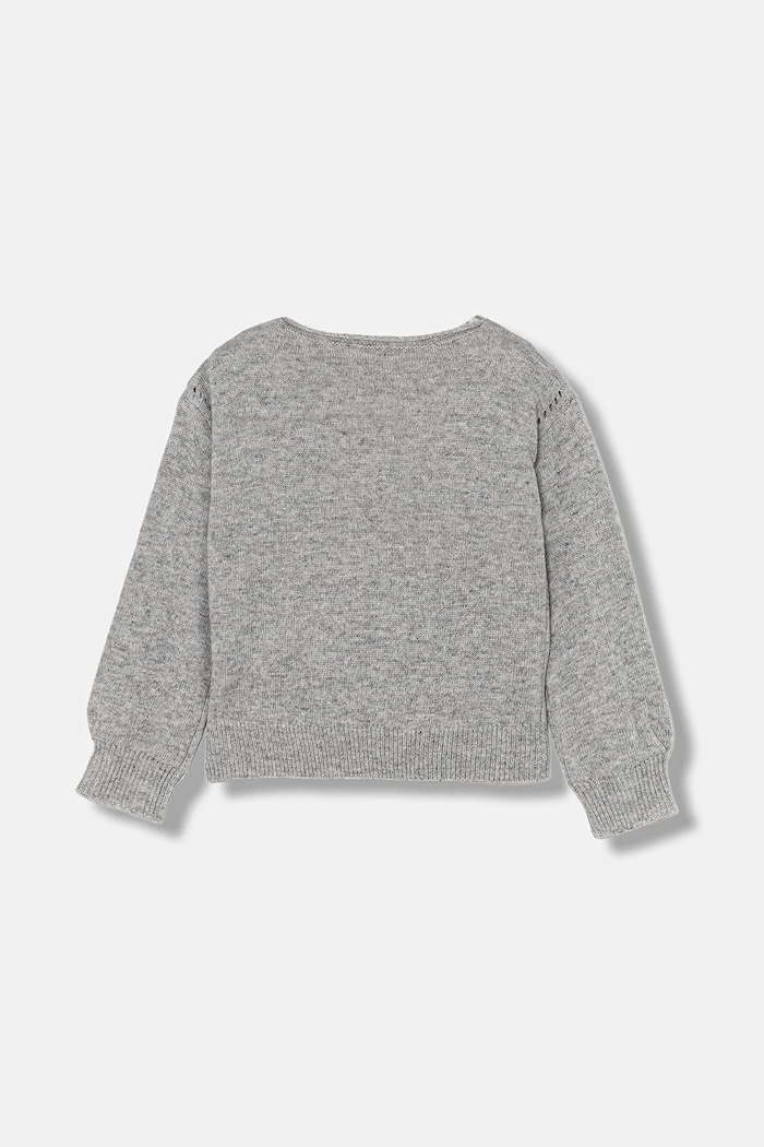 United Colors of Benetton sweter z dodatkiem wełny dziecięcy 126WC108Q.G.seasonal szary AW25