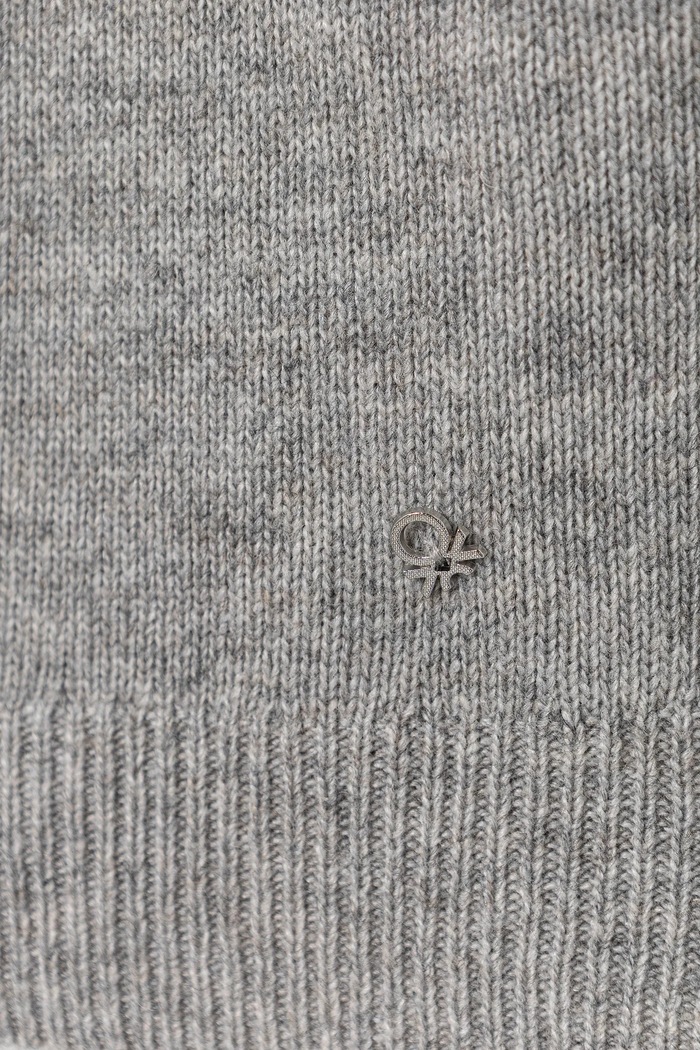 Dziewczynka United Colors of Benetton sweter z dodatkiem wełny dziecięcy 126WC108Q.G.seasonal szary