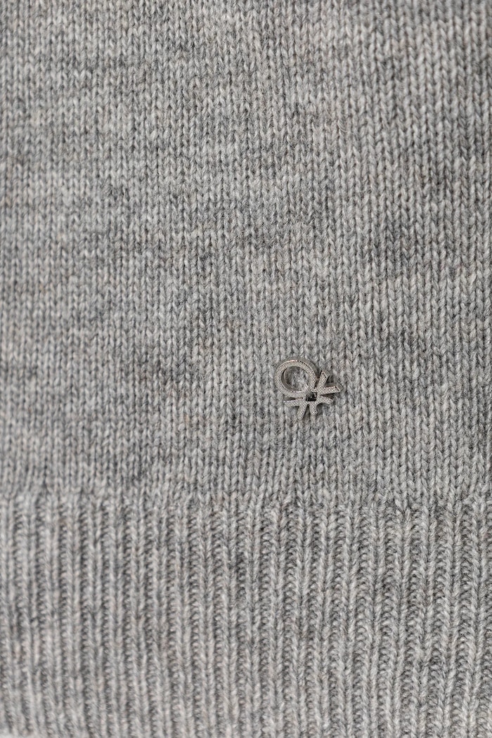 Dziewczynka United Colors of Benetton sweter z dodatkiem wełny dziecięcy 126WC108Q.G.seasonal szary