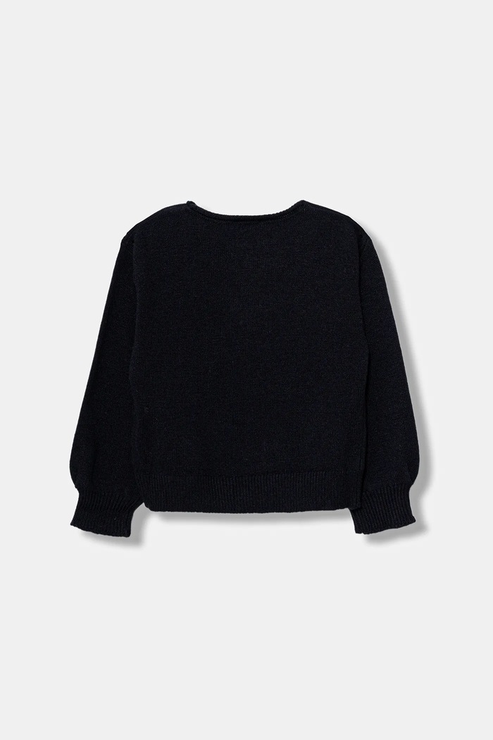 Detský sveter s prímesou vlny United Colors of Benetton 126WC108Q.G.seasonal tmavomodrá AW25