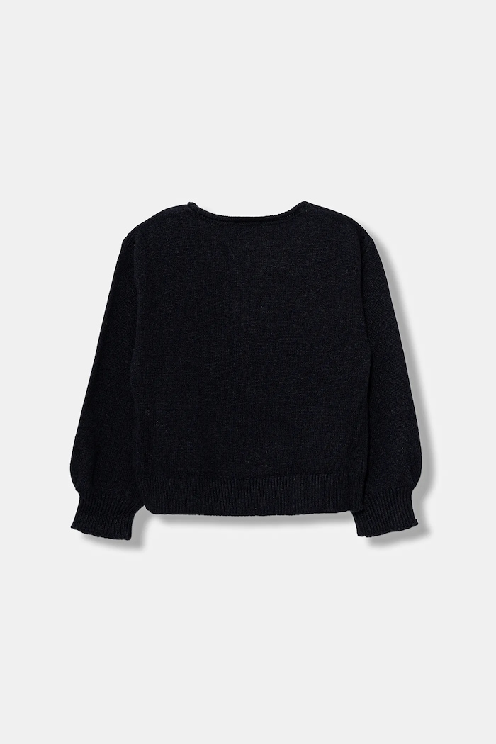 Detský sveter s prímesou vlny United Colors of Benetton 126WC108Q.G.seasonal tmavomodrá AW25
