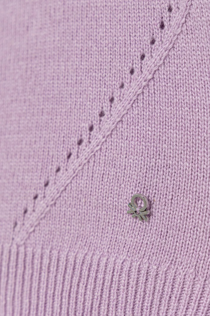 DÍVKA Kardigan s vlnou United Colors of Benetton 126WC500X.G.seasonal fialová