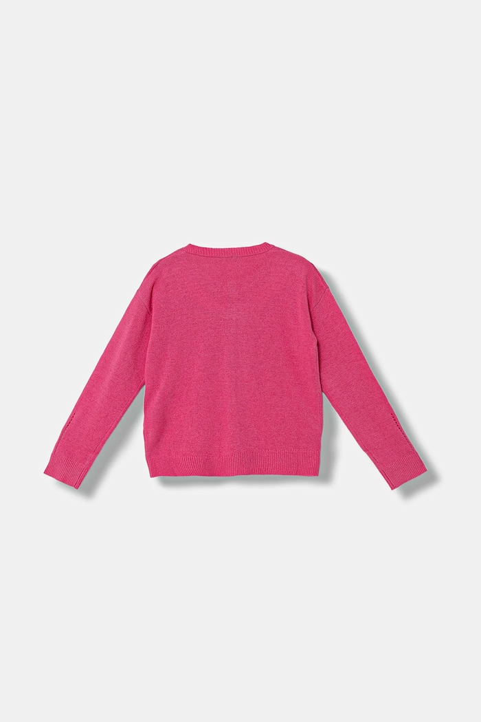 Μάλλινη μπλουζα United Colors of Benetton 126WC500X.G.seasonal ροζ AW25