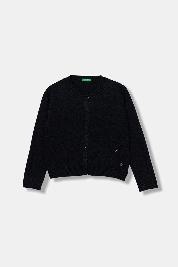 Kardigan s vlnou United Colors of Benetton tenká námořnická modř 126WC500X.G.seasonal