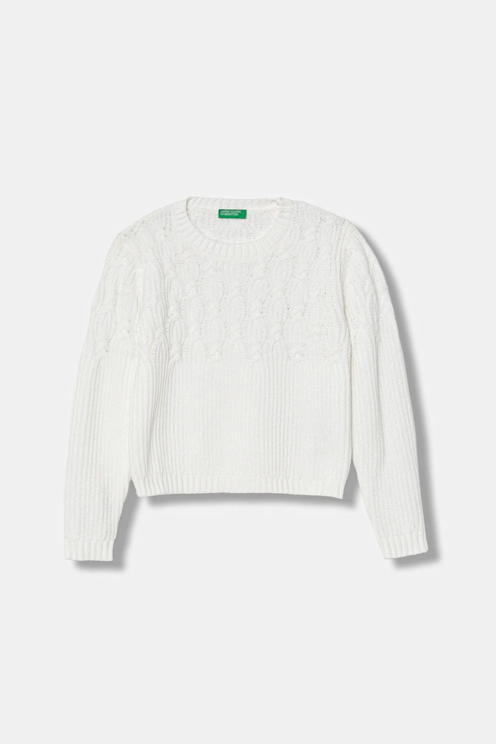 United Colors of Benetton sweter pozostałe biały 16CLG1010.P.seasonal