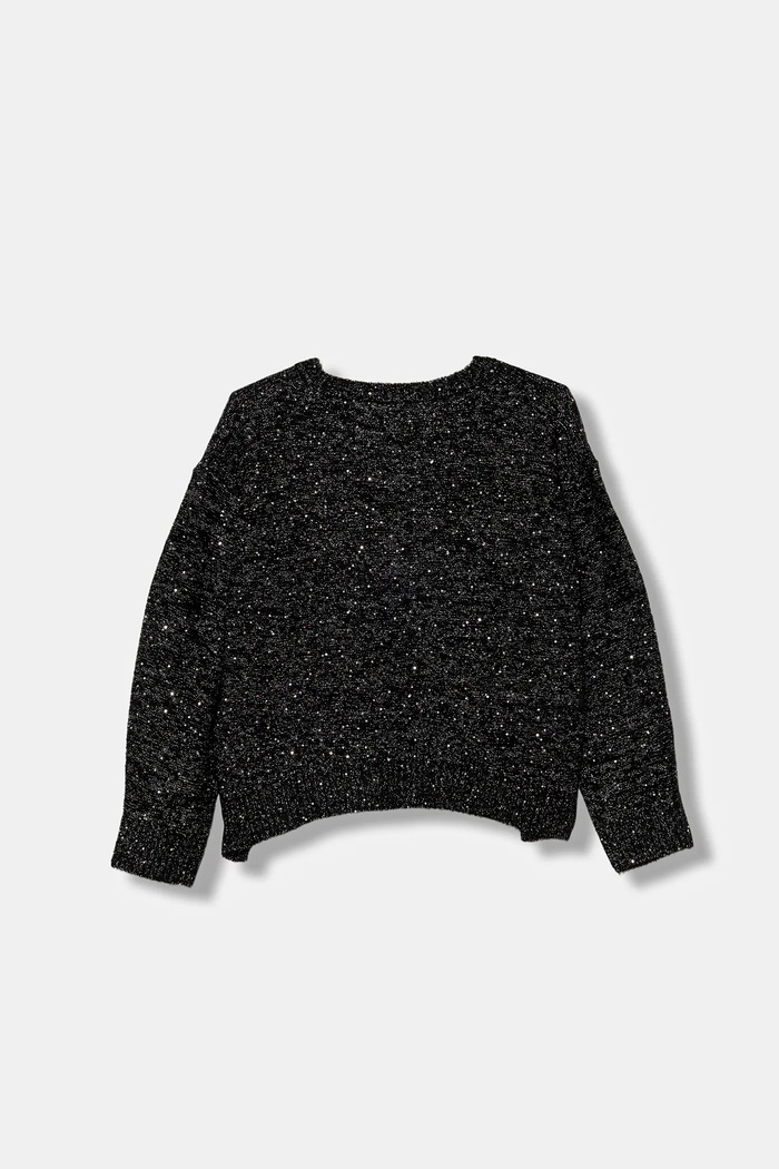 United Colors of Benetton sweter z domieszką wełny dziecięcy 1VPUC108V.G.seasonal czarny AW25