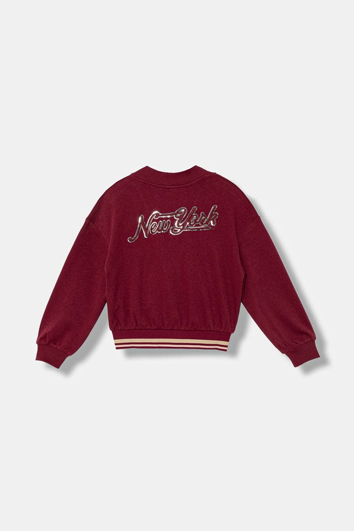 Dětský kardigan United Colors of Benetton 32N4C600J.G.seasonal burgundské AW25