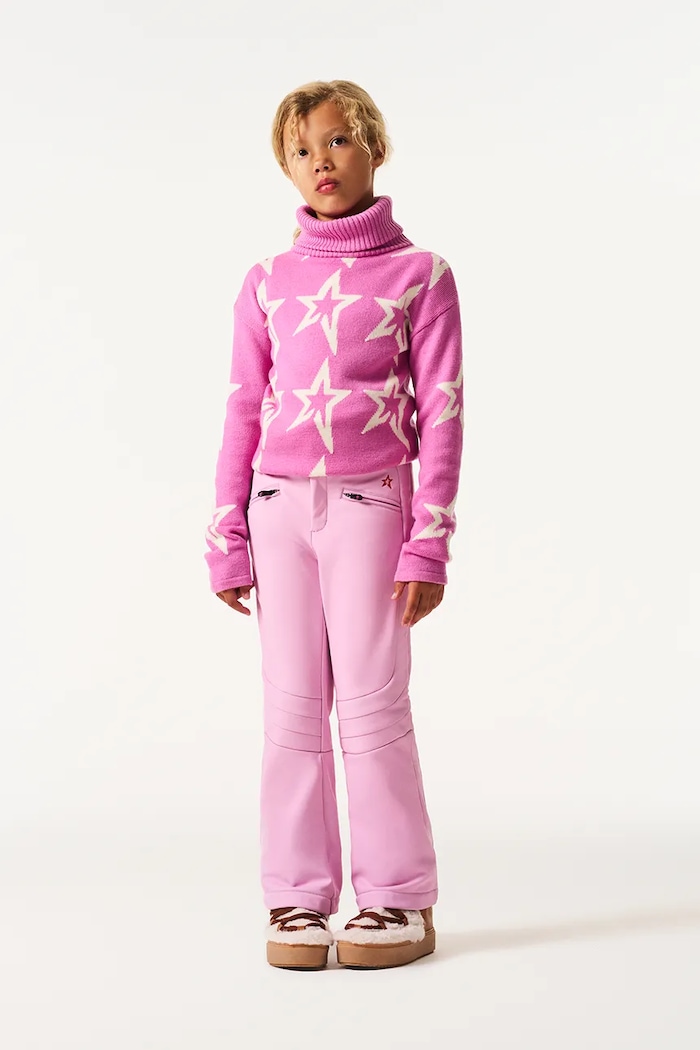 Perfect Moment sweter wełniany dziecięcy star dust sweater wełna różowy K6000042.G
