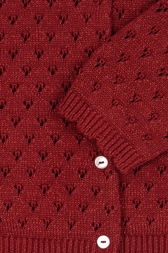 Konges Sløjd kardigan dziecięcy HOLIDAY KNIT CARDIGAN czerwony KS104314.9BYA
