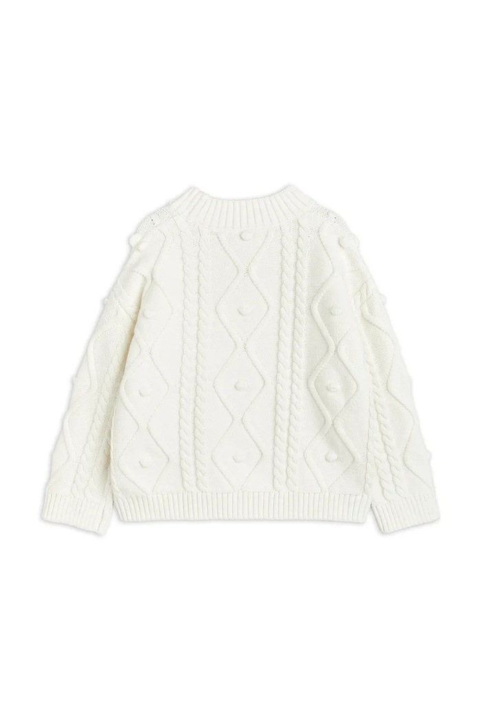 Dětský svetr Mini Rodini Panda 2562012011 bílá AW25