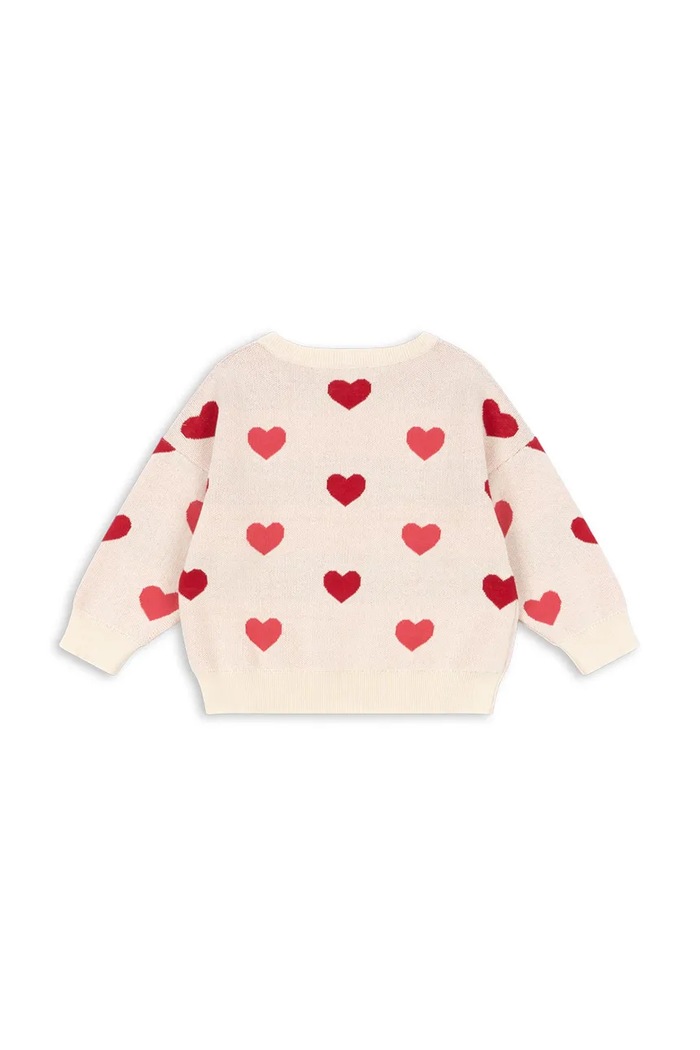 Konges Sløjd sweter bawełniany dziecięcy LAPIS KNIT SWEATER GOTS KS103856.9BYA beżowy AW25
