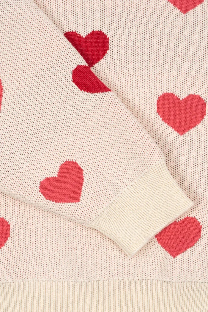 Konges Sløjd sweter bawełniany dziecięcy LAPIS KNIT SWEATER GOTS beżowy KS103856.9BYA