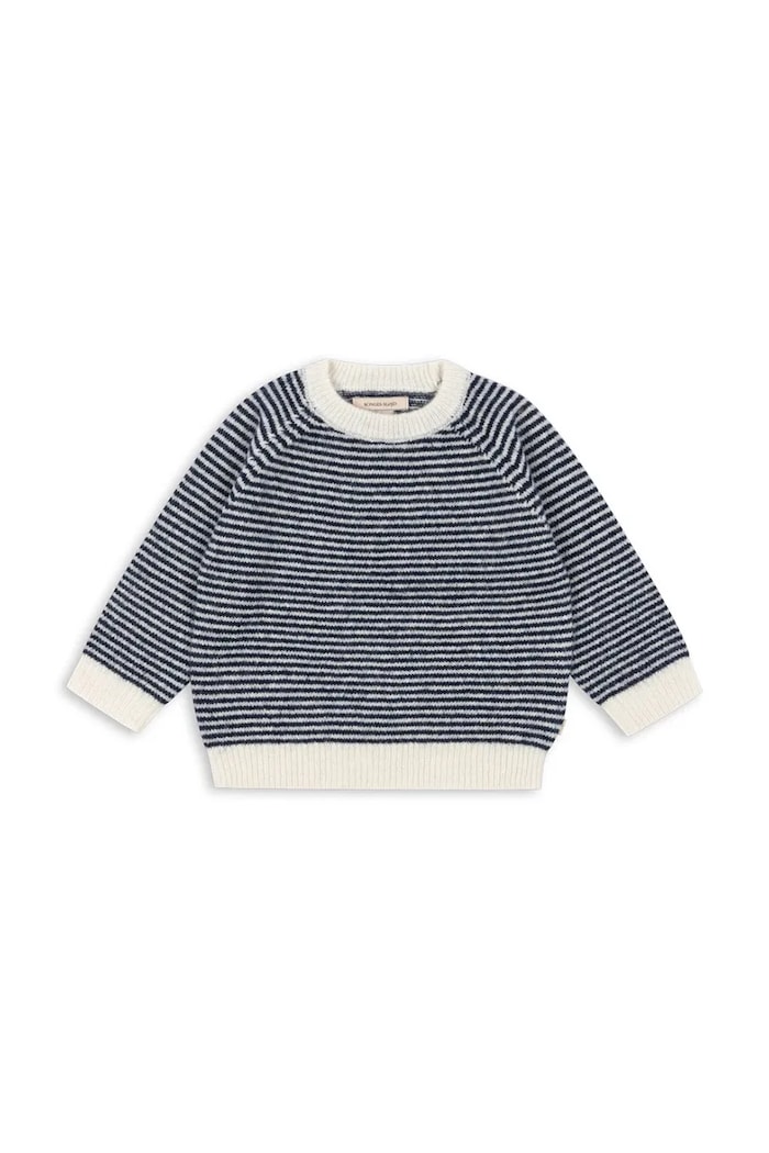 Konges Sløjd sweter dziecięcy BERLE KNIT SWEATER średniej grubości granatowy KS103718.9BYA