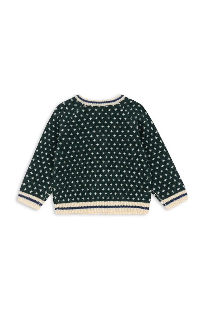 Konges Sløjd kardigan dziecięcy BILLI KNIT CARDIGAN KS103726.9BYA zielony AW25