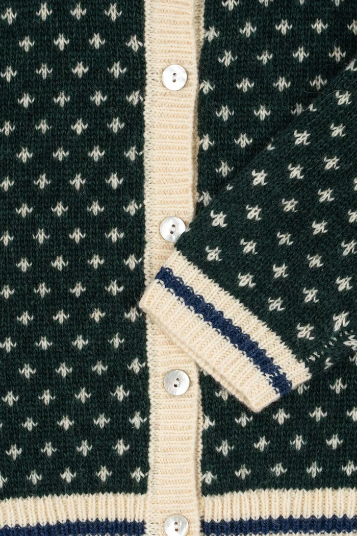 Konges Sløjd kardigan dziecięcy BILLI KNIT CARDIGAN zielony KS103726.9BYA
