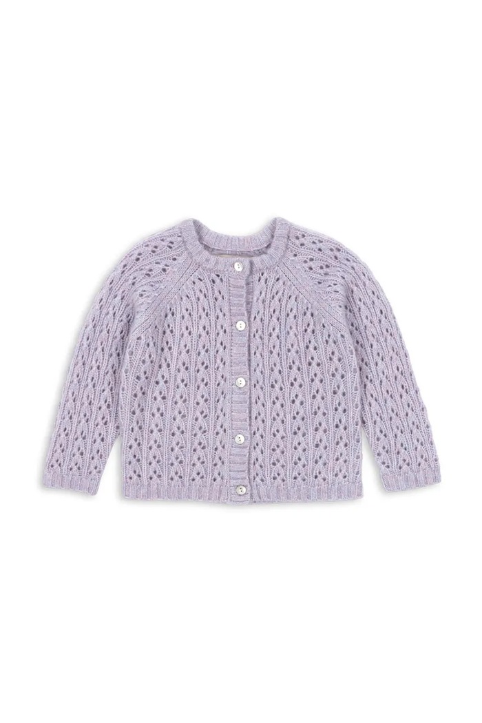 Konges Sløjd cardigan de lână pentru copii ISA CARDIGAN KS103829.9BYA violet AW25