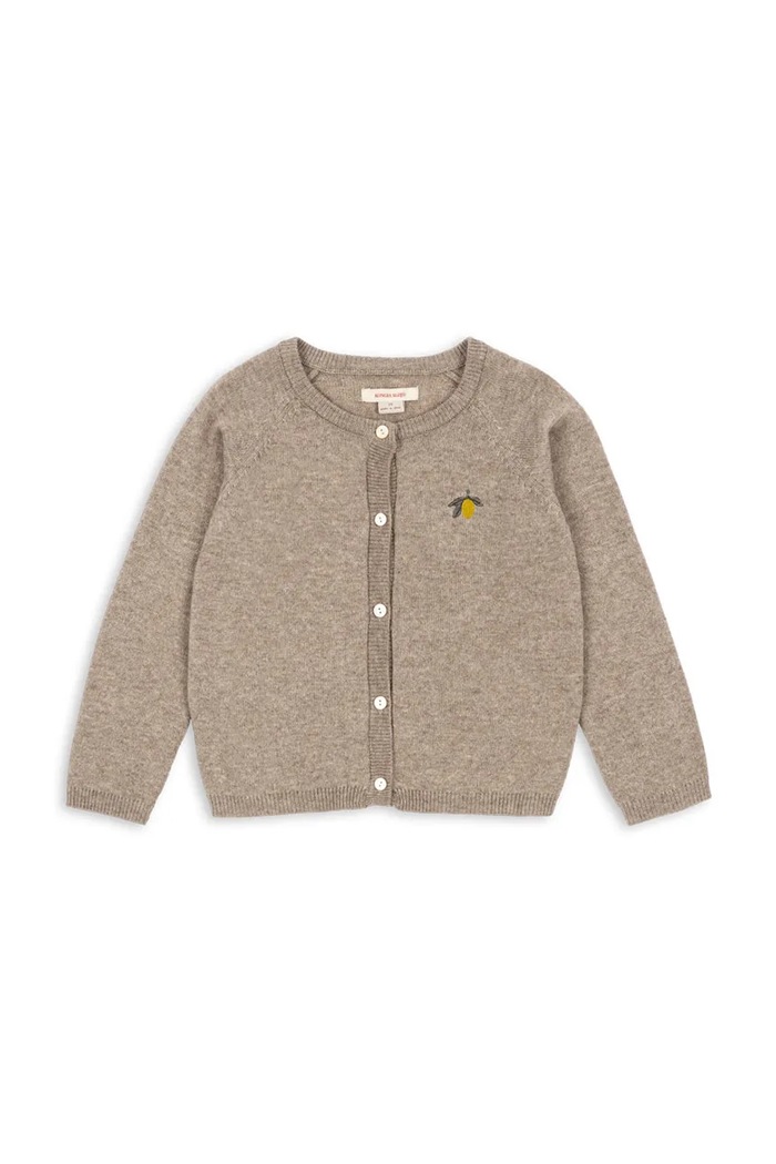 Konges Sløjd cardigan de lână pentru copii MATTOU KNIT CARDIGAN imprimeu maro KS103902.9BYA
