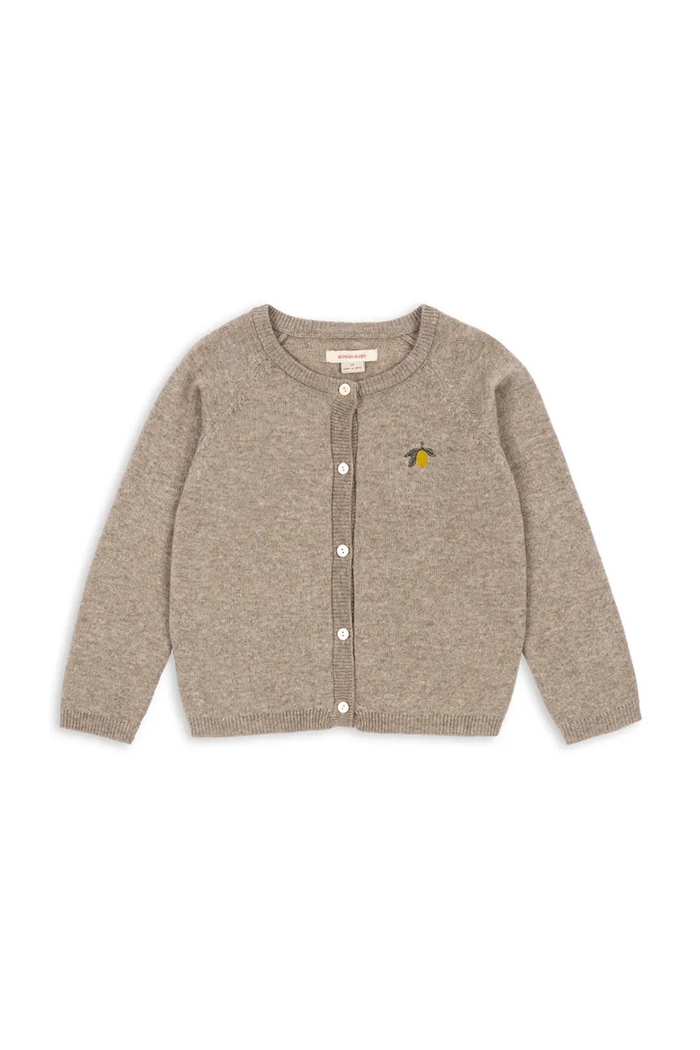 Konges Sløjd cardigan de lână pentru copii MATTOU KNIT CARDIGAN imprimeu maro KS103902.9BYA