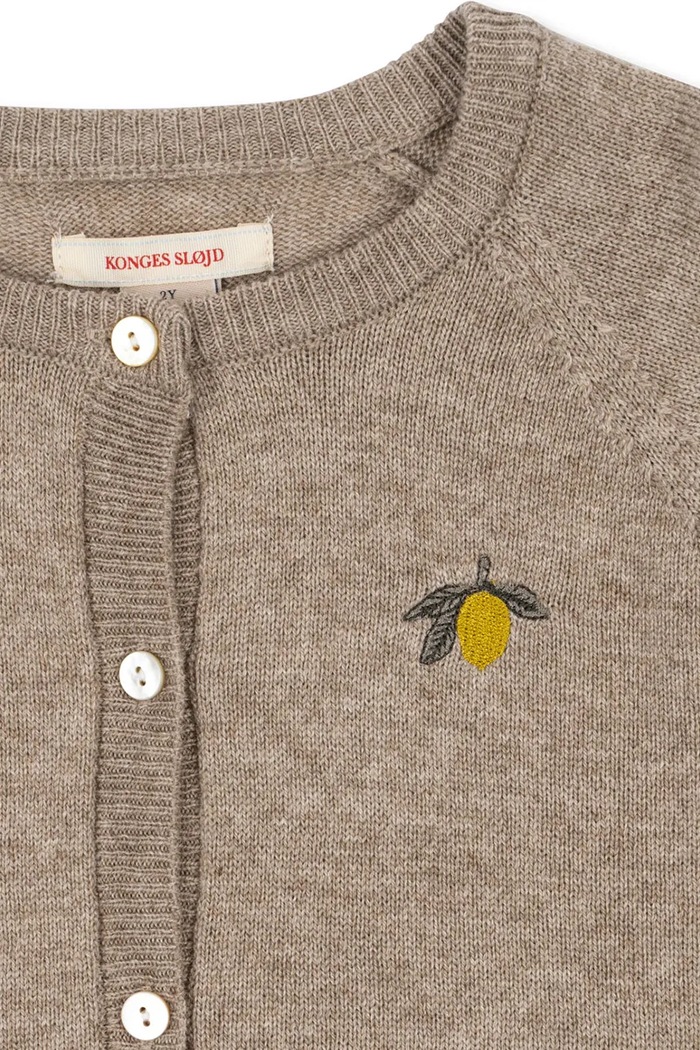 Băieți Konges Sløjd cardigan de lână pentru copii MATTOU KNIT CARDIGAN KS103902.9BYA maro