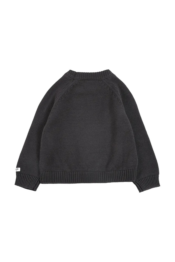 Donsje pulover din bumbac pentru bebeluși Loeke Sweater Koala 3037803 negru AW25