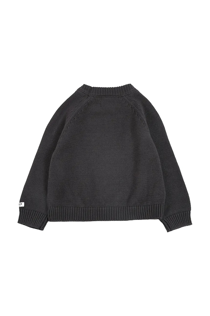 Donsje pulover din bumbac pentru bebeluși Loeke Sweater Koala 3037803 negru AW25