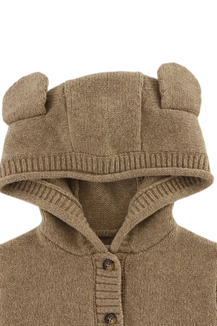 Donsje kardigan wełniany niemowlęcy Brittan Merino Wool Cardigan Bear brązowy 3039601
