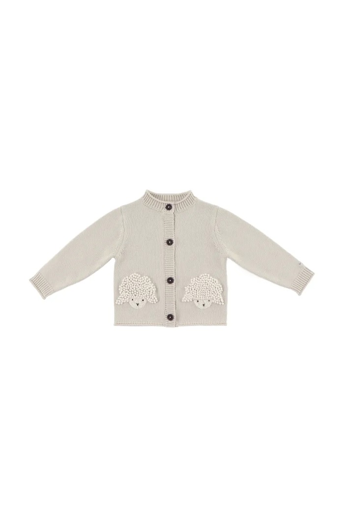 Donsje cardigan in cotone per neonati Dieck Cardigan Lammies 3039801 beige AW25