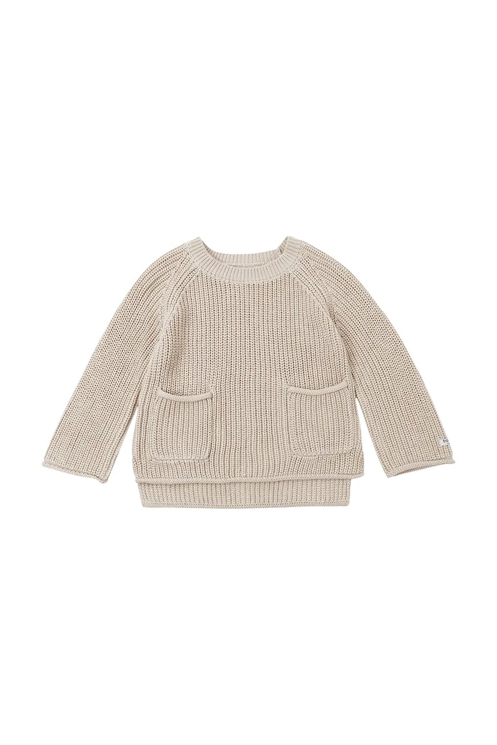 Donsje pulover de bumbac pentru copii Stella Sweater 4090100 bej AW25