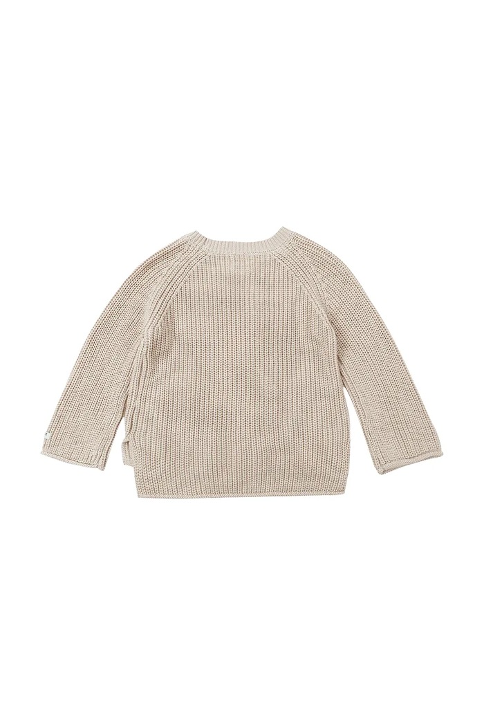 Băieți Donsje pulover de bumbac pentru copii Stella Sweater 4090100 bej