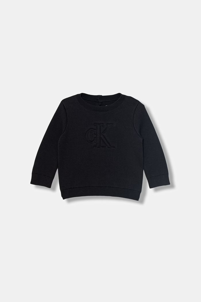 Calvin Klein Jeans sveter detský stredne hrubá čierna IN0IN00234.9BYA