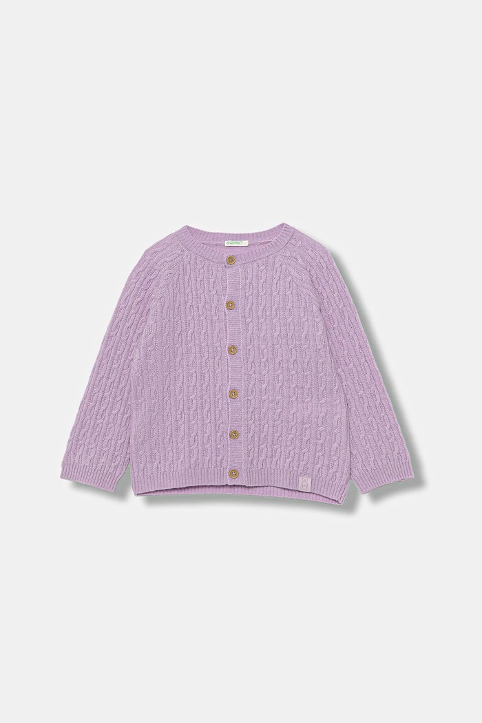 Kojenecký kardigan United Colors of Benetton tenká fialová 106WA5012.W.seasonal
