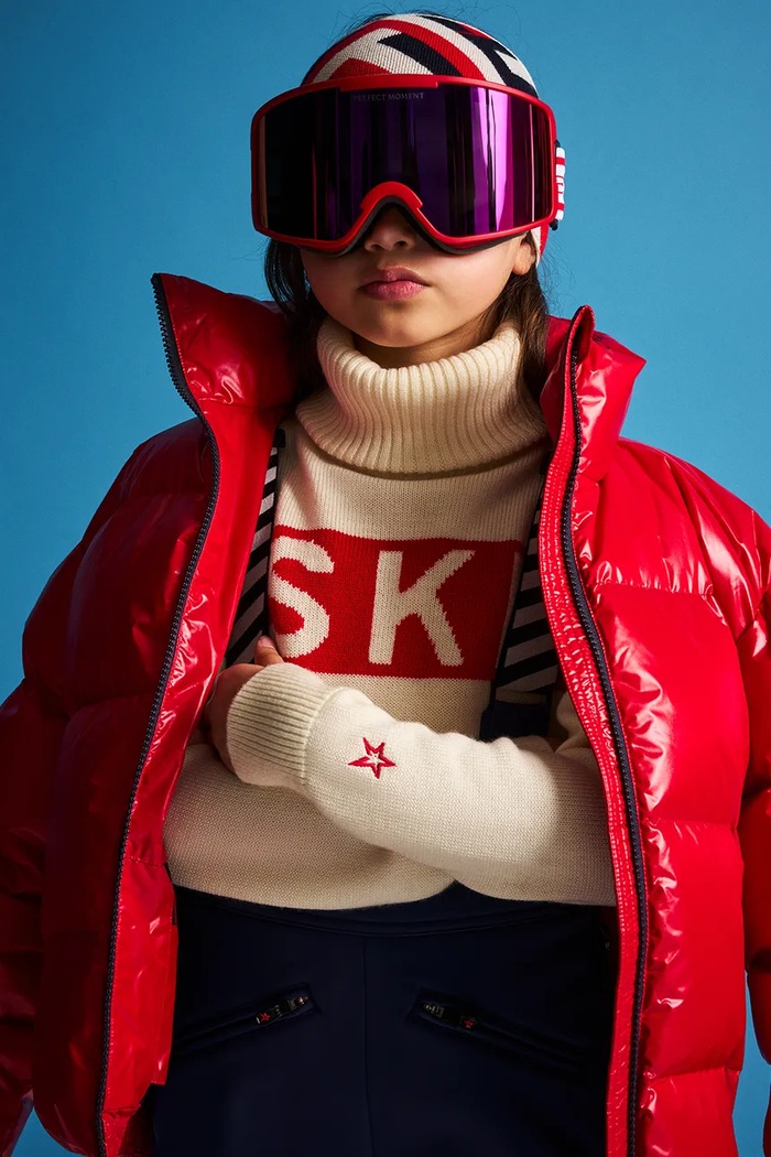 Perfect Moment pulover de lână pentru copii Ski Turtle Sweater ii bej K6000033