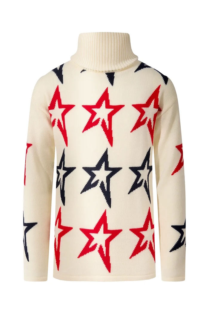 Perfect Moment pulover de lână pentru copii Star Dust Sweater K6000042 alb AW25