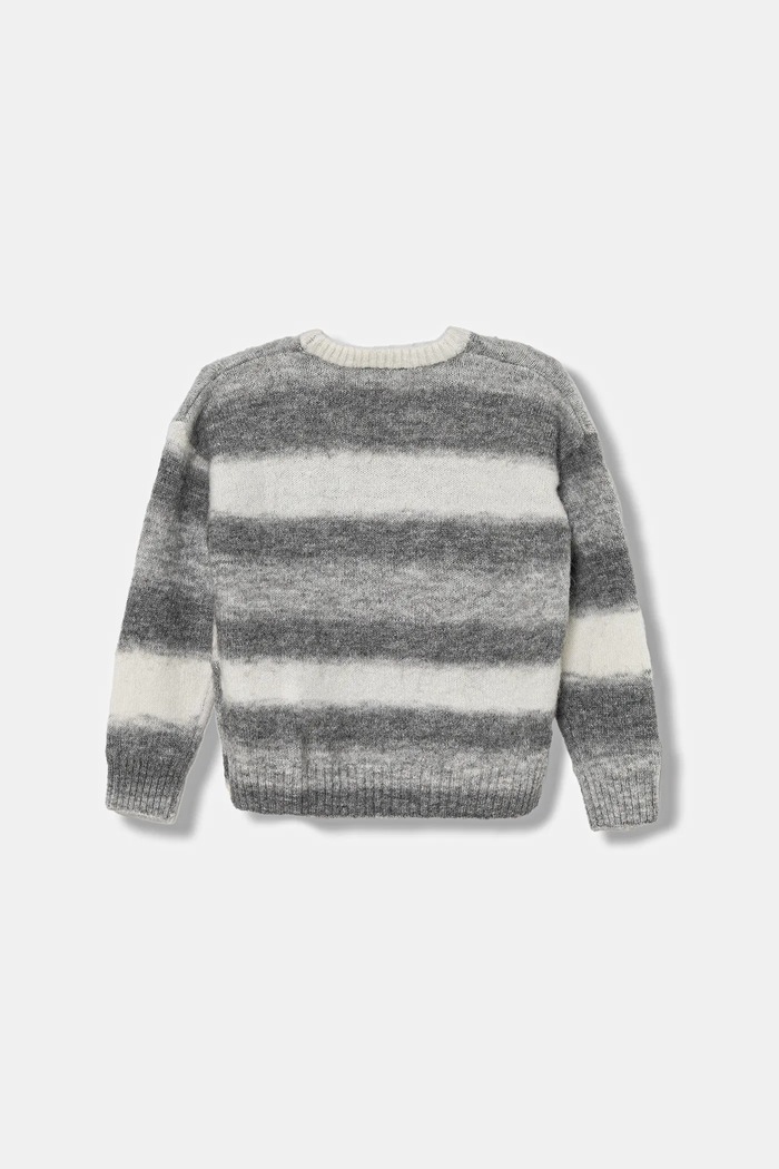 United Colors of Benetton sweter z dodatkiem wełny dziecięcy 16PWQ109T.G.Seasonal szary AW25