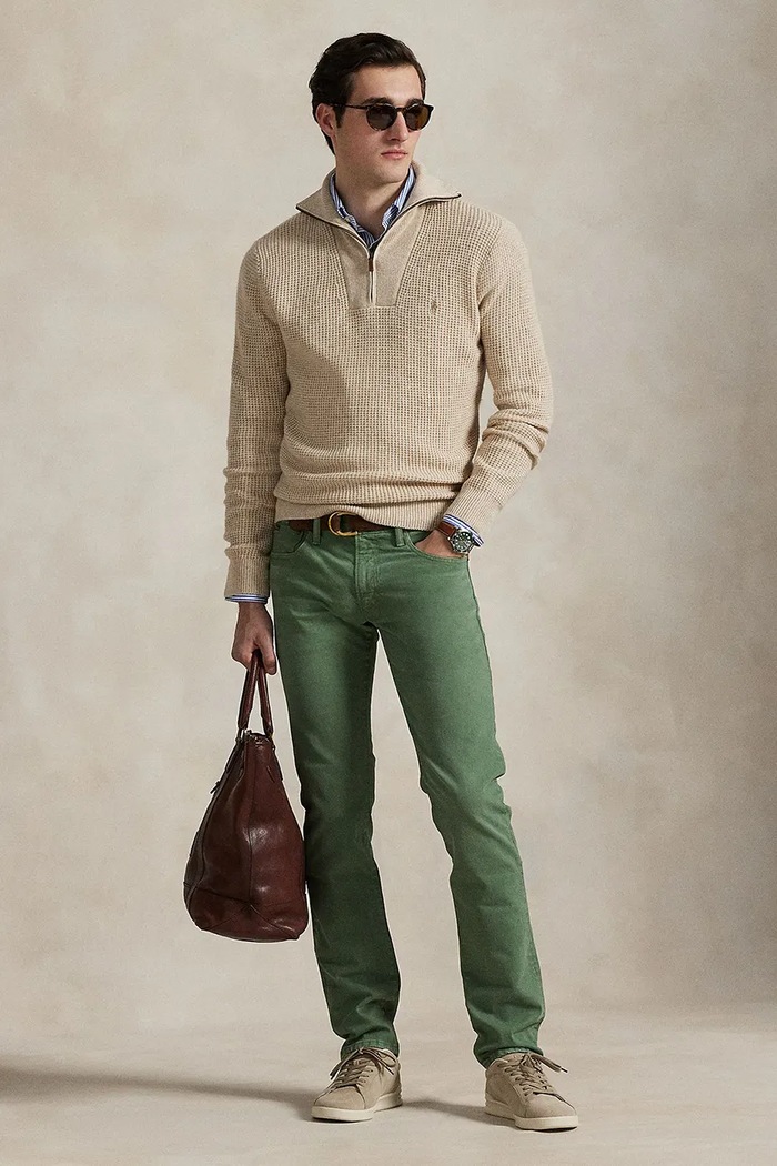 Odzież Polo Ralph Lauren Sweter wełniany 710941101 beżowy