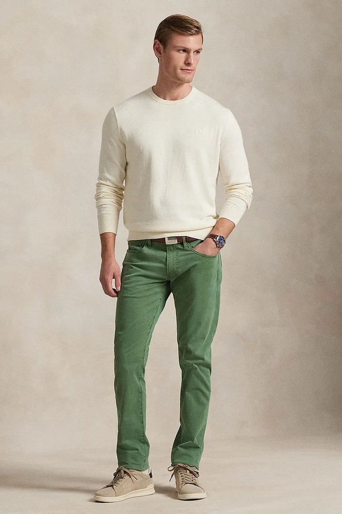 Odzież Polo Ralph Lauren sweter bawełniany 710973589 beżowy