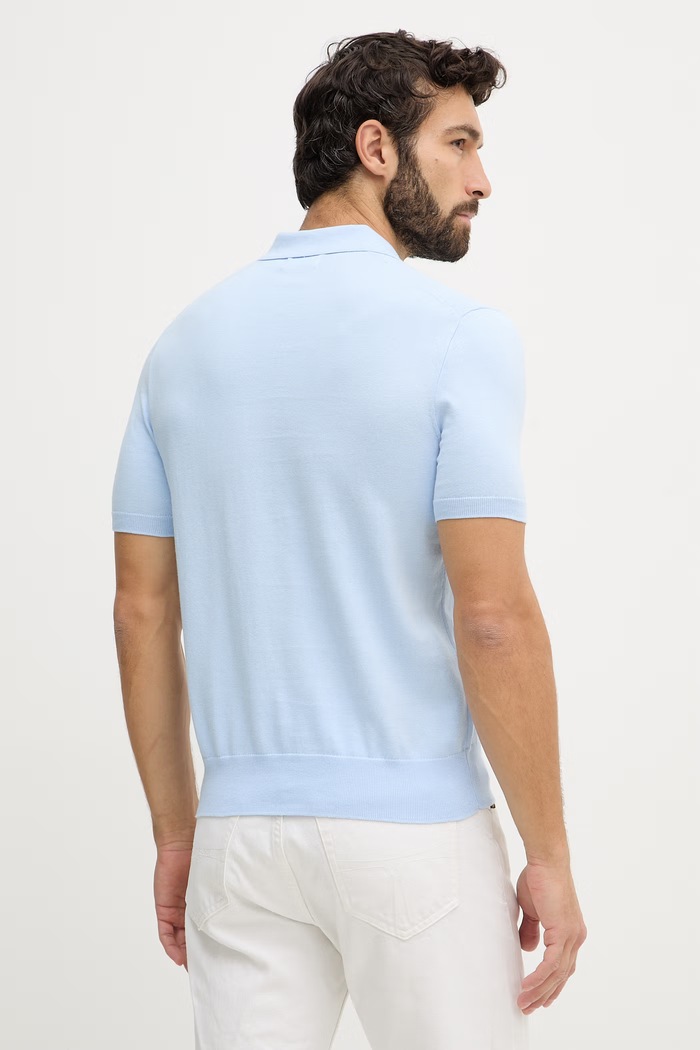 Дрехи Polo Ralph Lauren пуловер с къси ръкави мъжки от памук 710980682 син