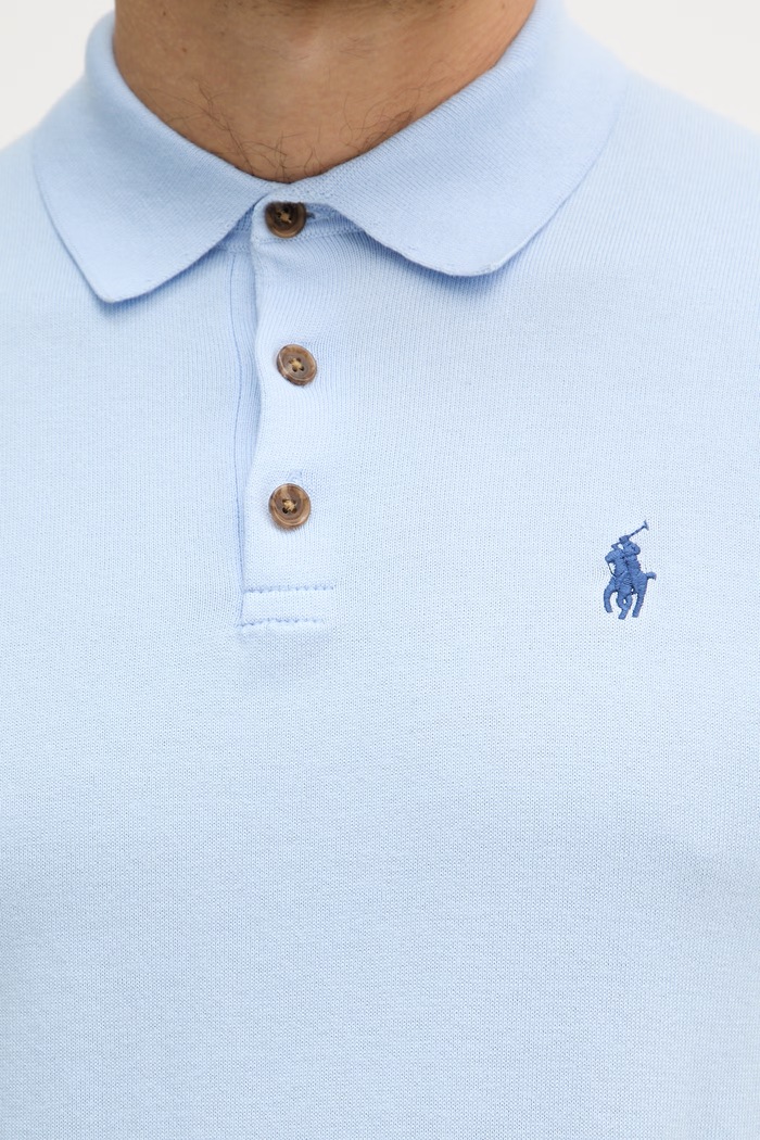 Polo Ralph Lauren пуловер с къси ръкави мъжки от памук 710980682 син