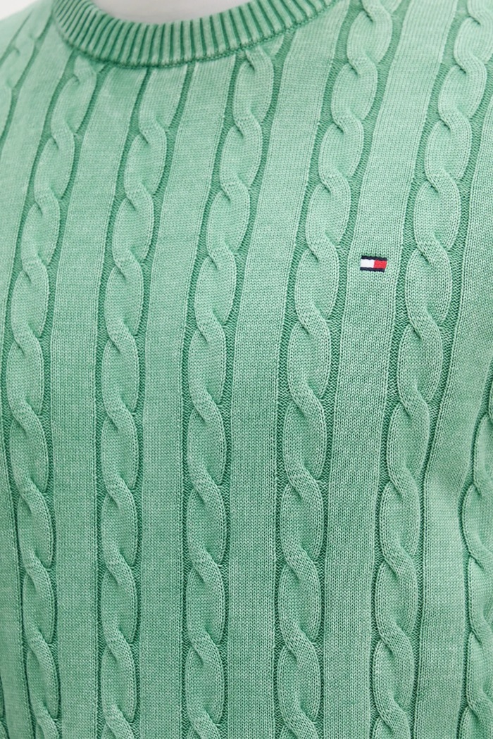 Bavlněný svetr Tommy Hilfiger MW0MW39524 zelená
