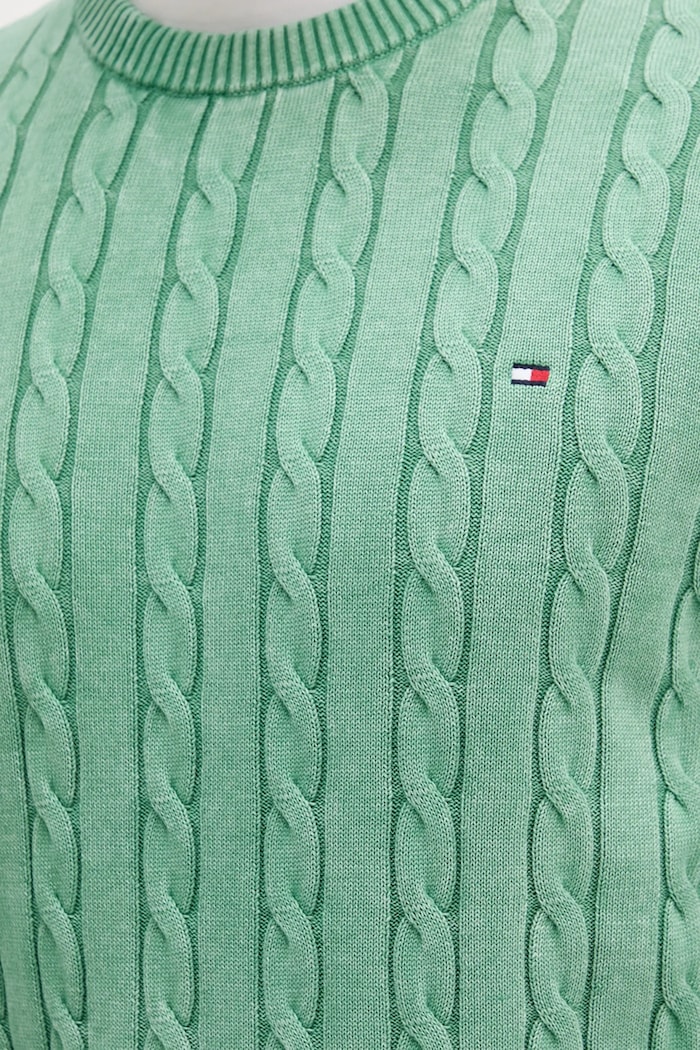 Bavlněný svetr Tommy Hilfiger MW0MW39524 zelená