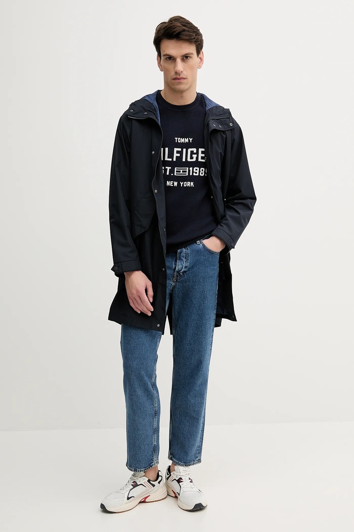 Bavlněný svetr Tommy Hilfiger MW0MW39533 námořnická modř AW25
