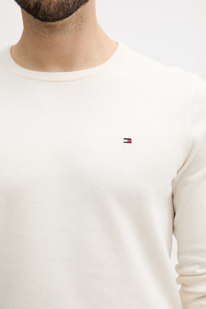 Bavlněný svetr Tommy Hilfiger MW0MW39999 béžová