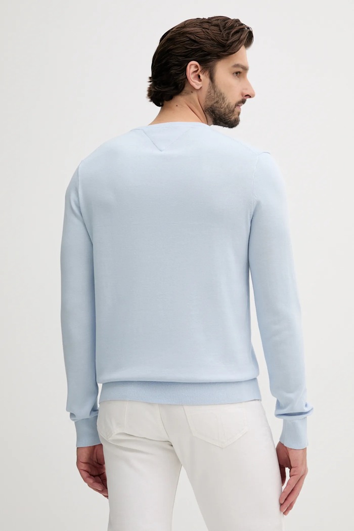 Odzież Tommy Hilfiger Sweter bawełniany MW0MW39999 niebieski
