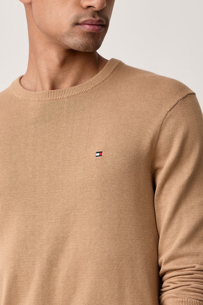 Πουλόβερ ανδρικό βαμβακερό Tommy Hilfiger MW0MW39999 μπεζ