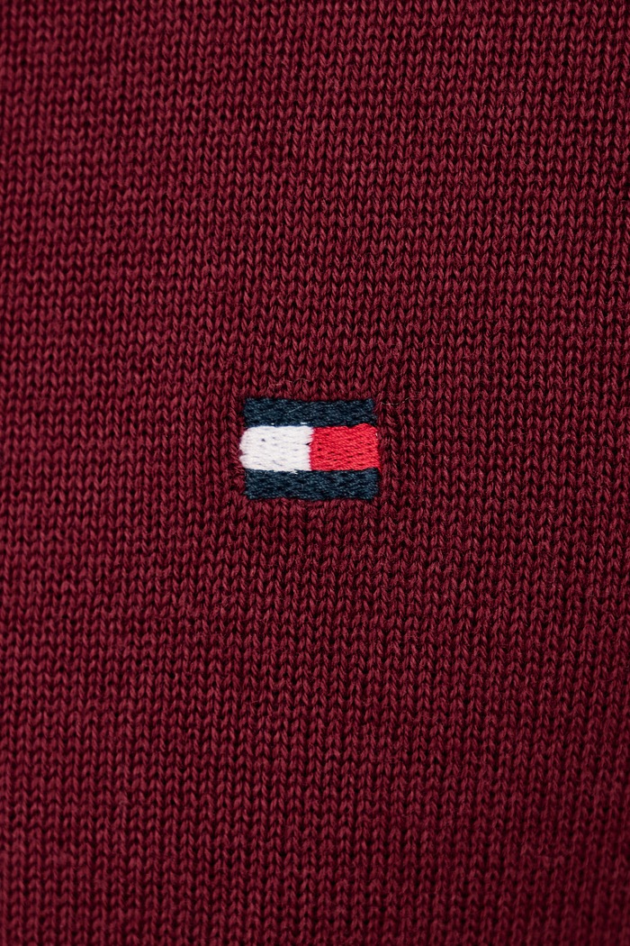 Πουλόβερ ανδρικό βαμβακερό Tommy Hilfiger μπορντό MW0MW39999