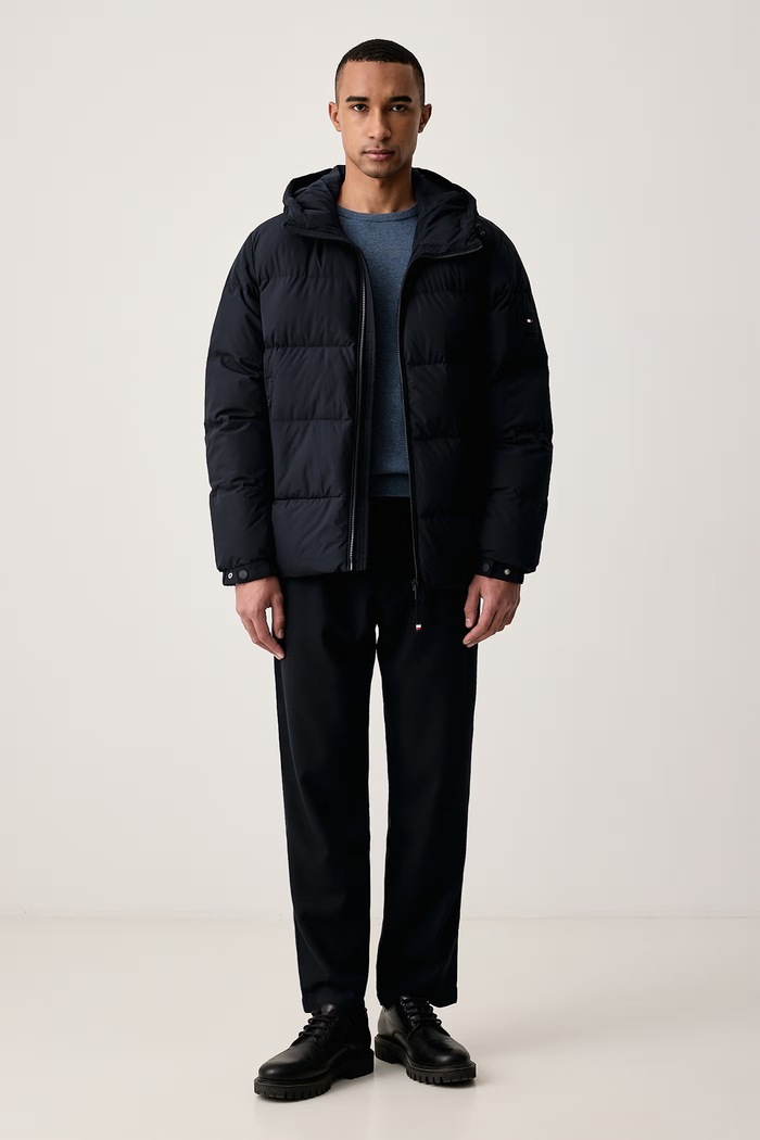 Tommy Hilfiger Πουλόβερ ανδρικό βαμβακερό MW0MW39999 μπλε SS26