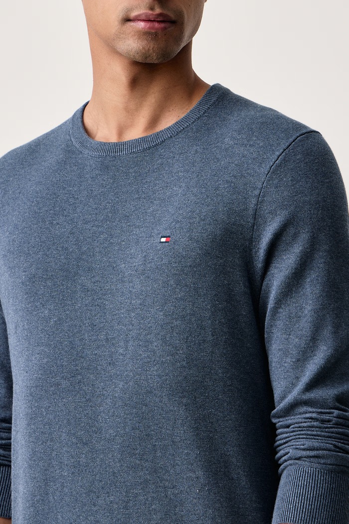 Πουλόβερ ανδρικό βαμβακερό Tommy Hilfiger MW0MW39999 μπλε