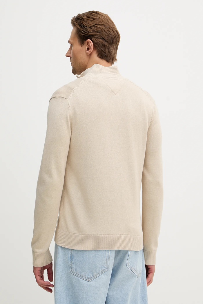 Ruházat Tommy Jeans pamut pulóver DM0DM21654 bézs